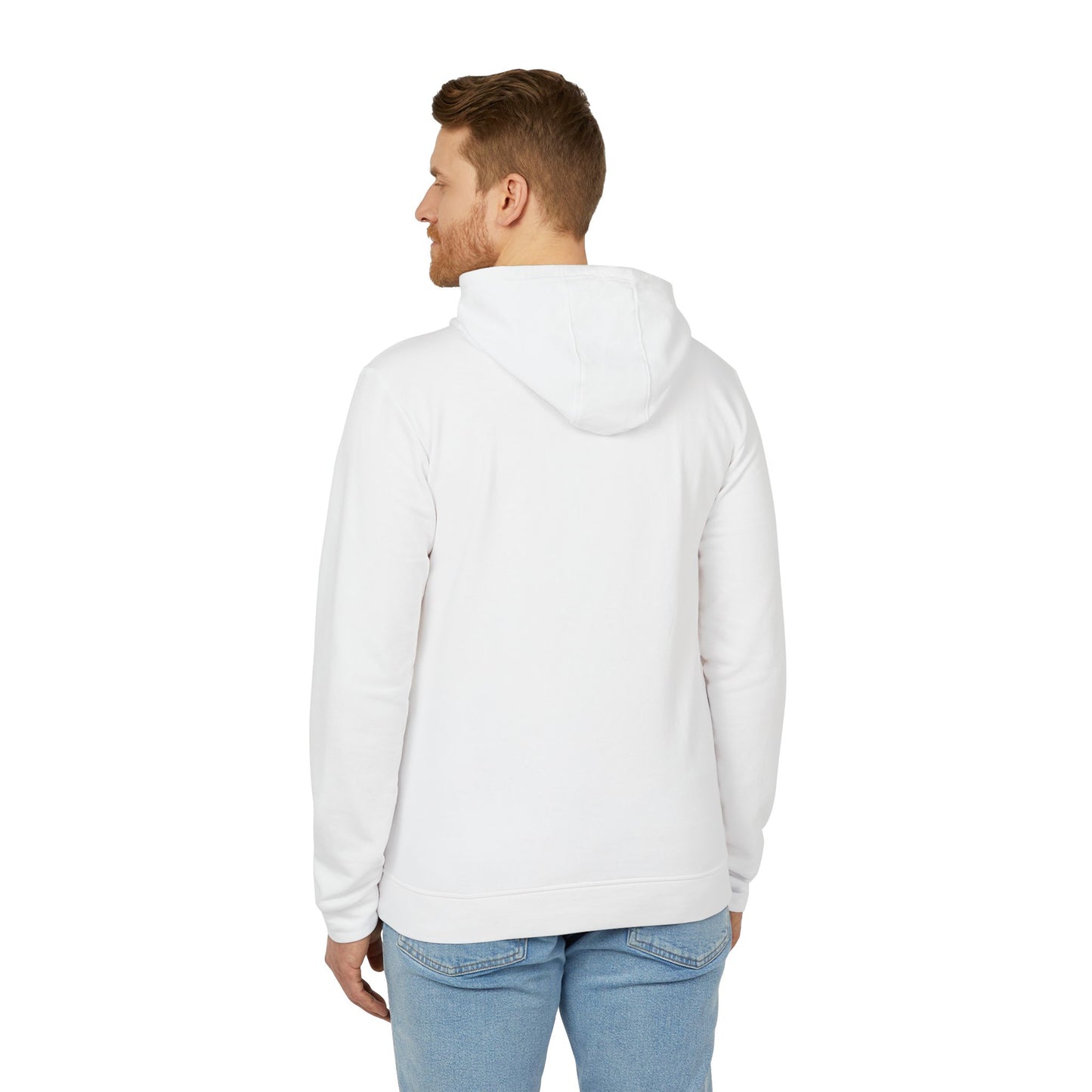 adidas Unisex White Fleece Hoodie