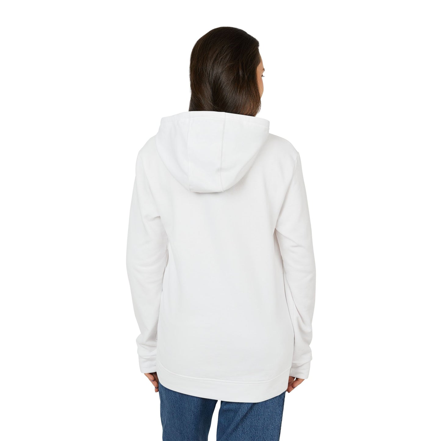 adidas Unisex White Fleece Hoodie